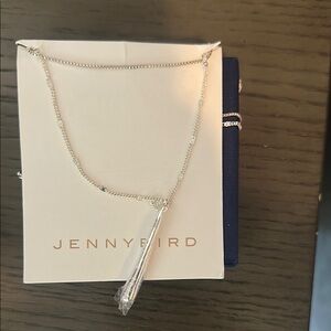 Jenny Bird Silver Feather Pendant Necklace